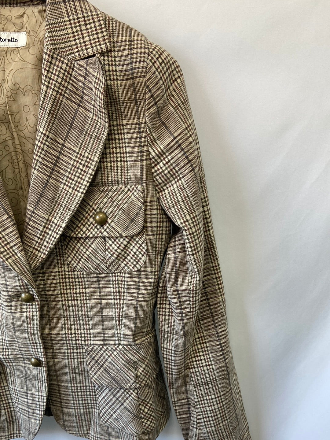 TINTORETTO.Blazer cuadros T.36