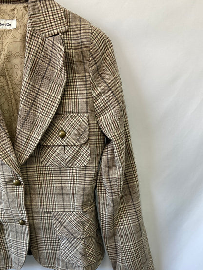 TINTORETTO.Blazer cuadros T.36