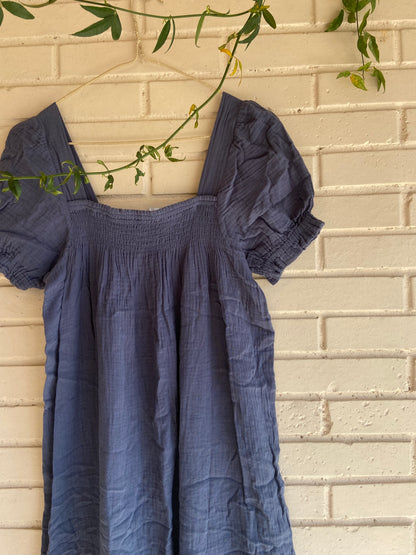 Vestido algodón azul  T.s