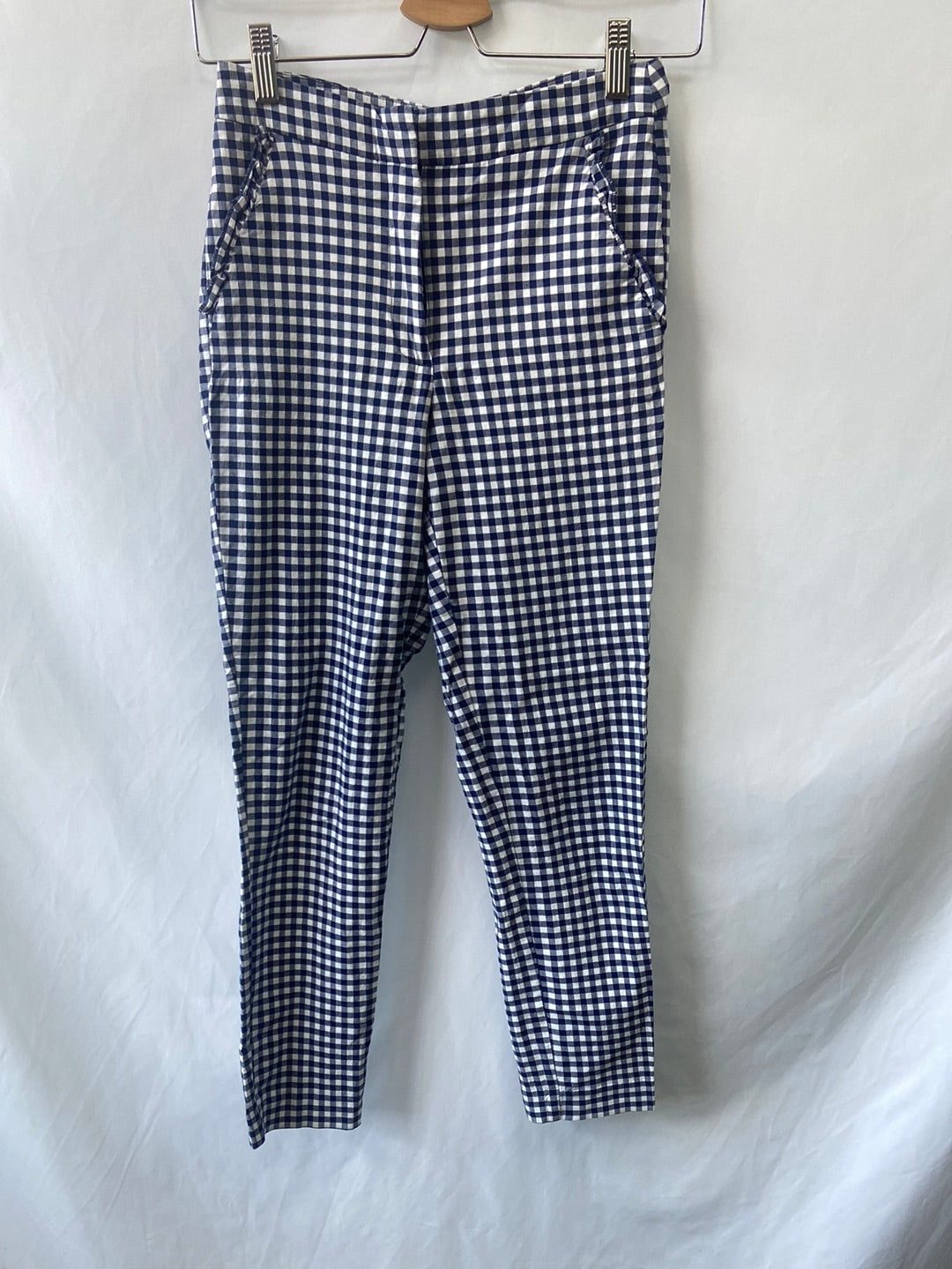 ZARA. Pantalones cuadros Vichy T.XS