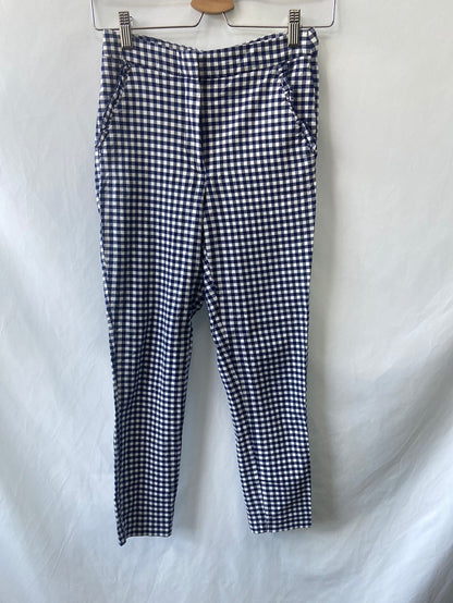 ZARA. Pantalones cuadros Vichy T.XS