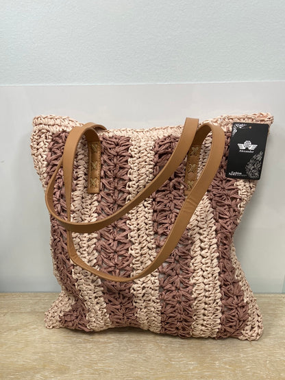 OTHERS. Raffia bag in pink tones