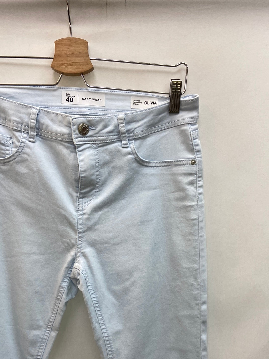 EASY WEAR.Pantalones azules clarito T.40