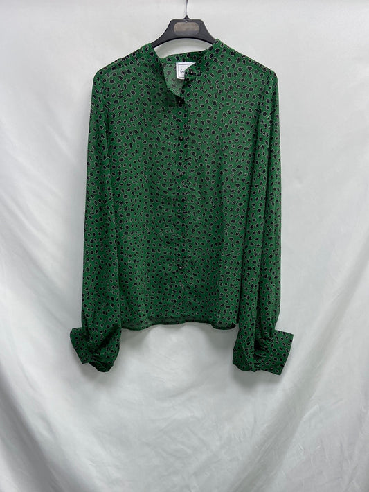 LOVE M. Blusa verde estampada T.s