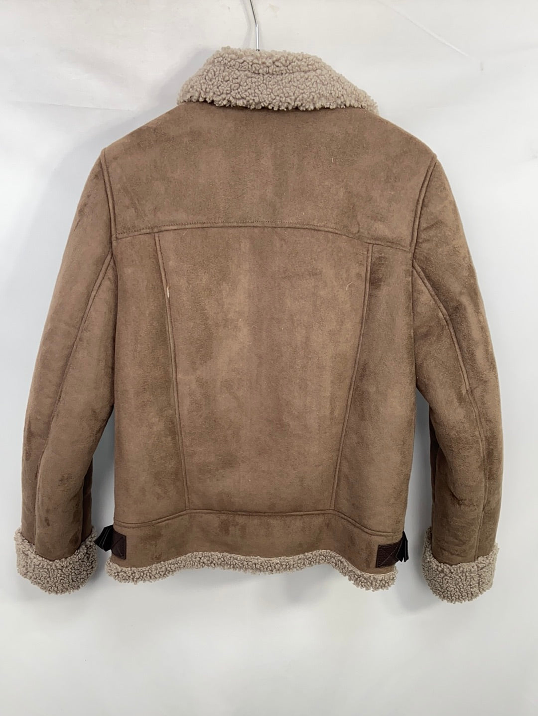 ZARA.Biker marrón borrego T.xs