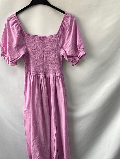 OTRAS.Vestido midi malva TU(s/m)