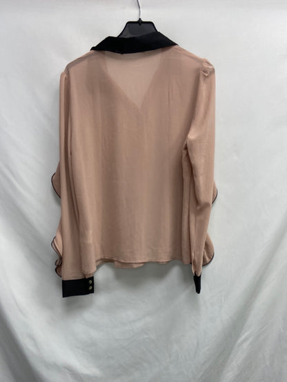 RINASCIMENTO. Pink ruffled Ts blouse