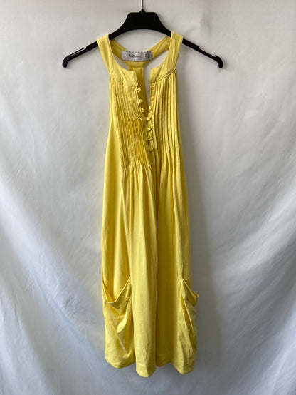 ZARA.Vestido amarillo halter T.S