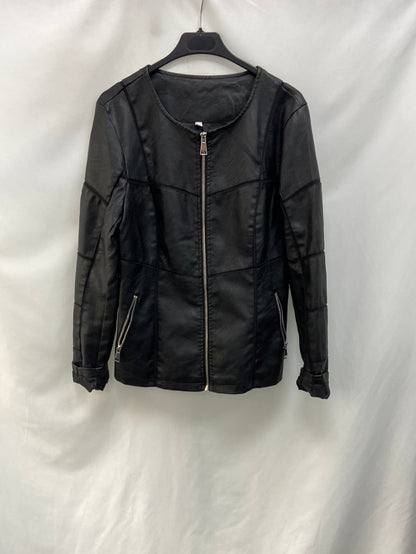 OTHERS. Black leatherette jacket TS/M
