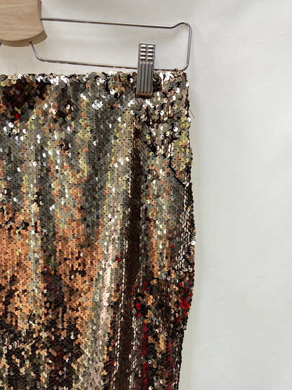 OTRAS.Falda lentejuelas doradas T.S