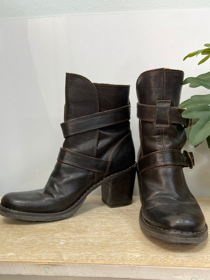 FIORENTINI BAKER. Botas piel marrones T.39