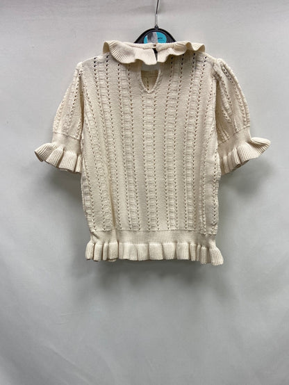 BIRIMIT. Beige knit top, size 4 years