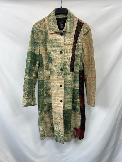 CUSTO.Long printed coat T.44
