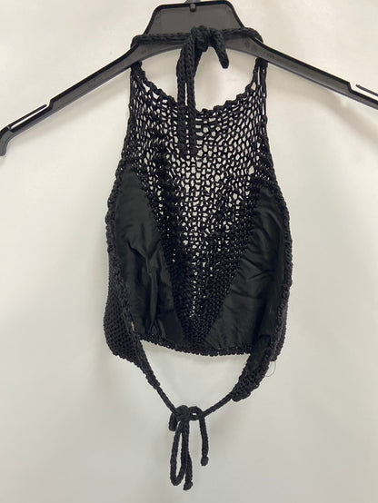 OTRAS.Croptop negro croché T.s