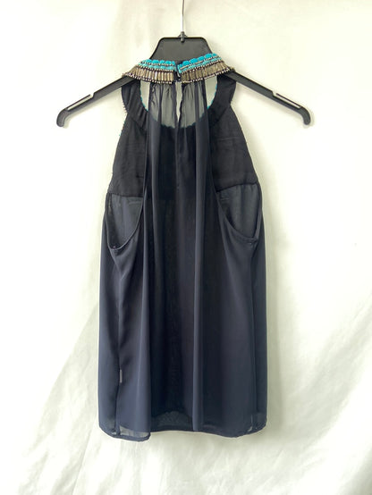 ZARA.Top bordado abalorios T.S