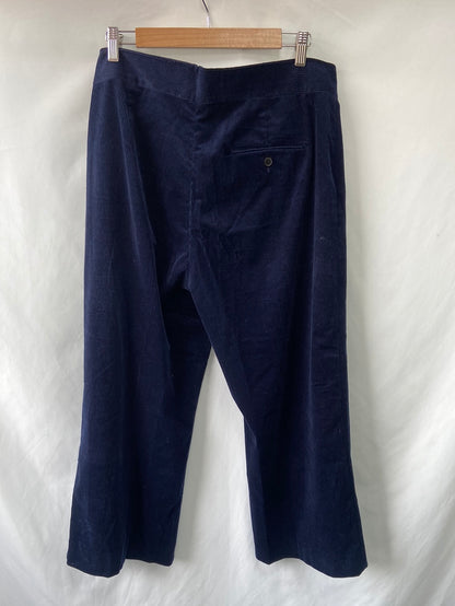 ZARA.Pantalones culotte micropana azules T.L
