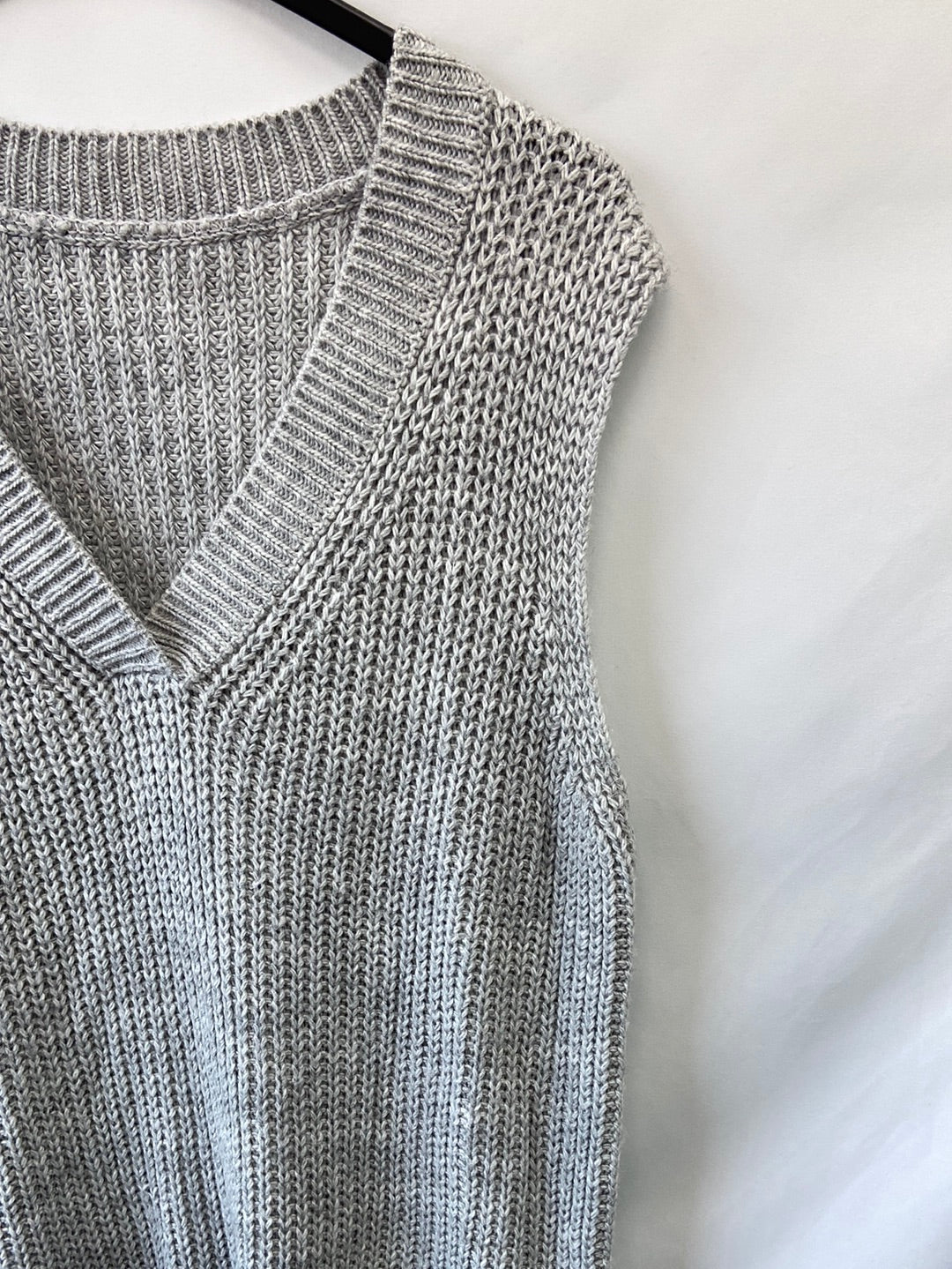 OTRAS.Vestido punto gordito gris T.M/L