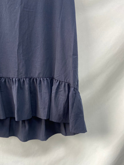 ZARA.Top azul volante T.m