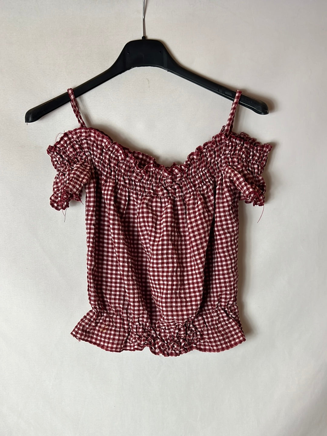 SENSATIONS POUR ELLE. Top cuadros vichí T.s