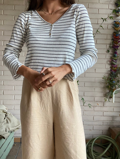 White striped Ts top