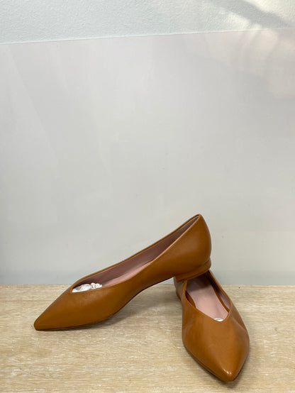 BOHEMIAN.Bailarinas camel piel T.38