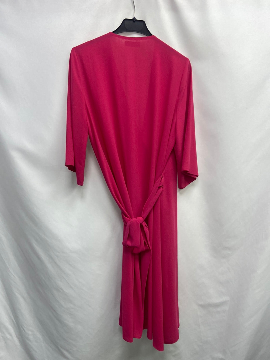 BIMANI13. Vestido midi rosa cruzado T.l