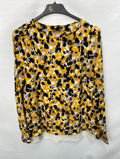 OTHERS. TS double texture multi-print blouse