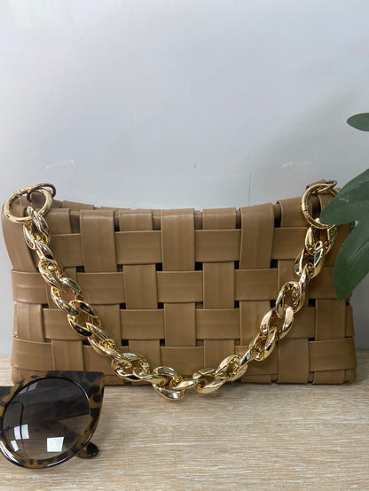 OTHERS. Camel braided bag