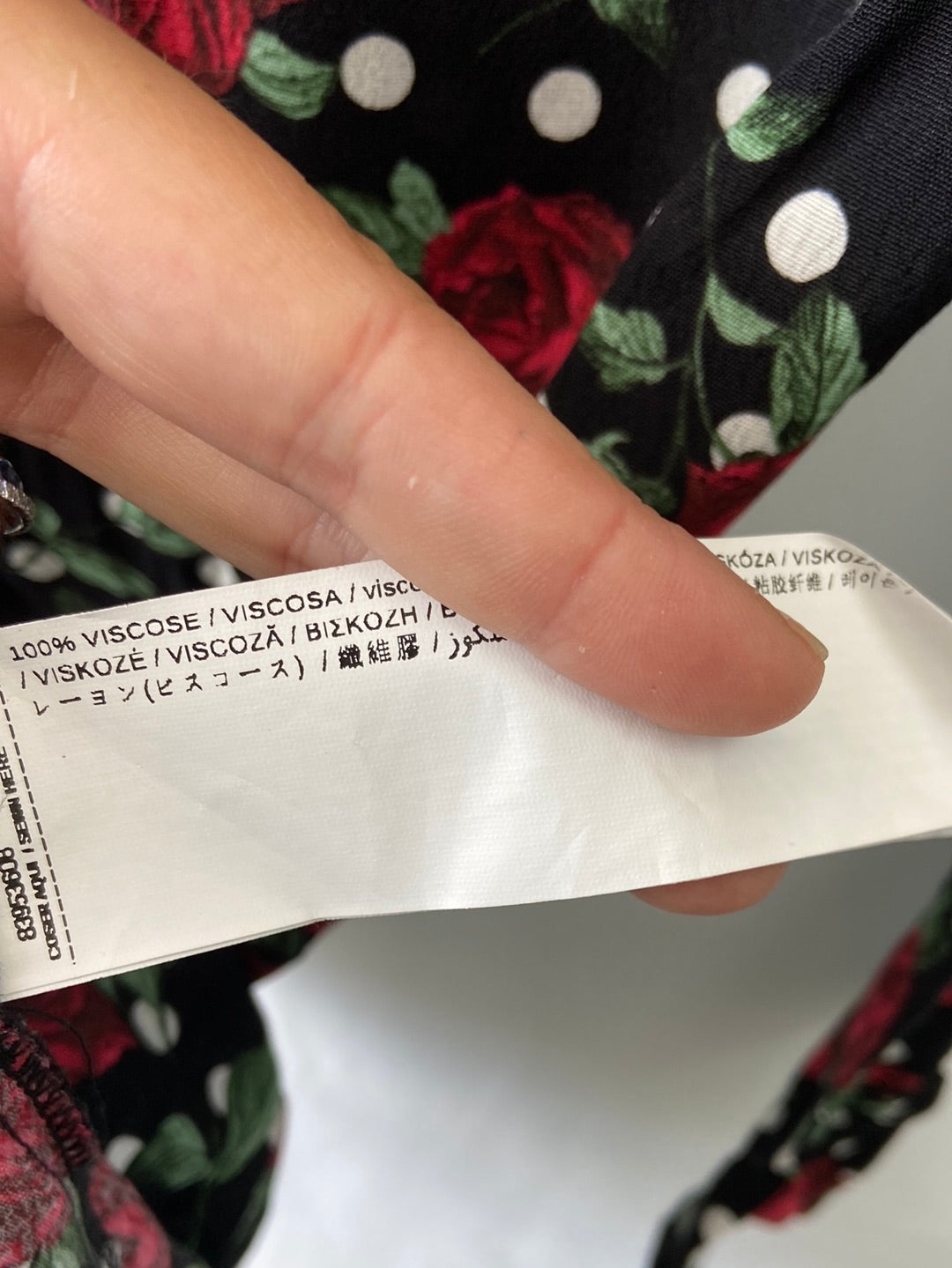 MANGO.Vestido corto flores y lunares T.XS