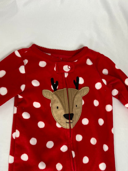 CARTER'S. White polka dot reindeer bodysuit S.9 months