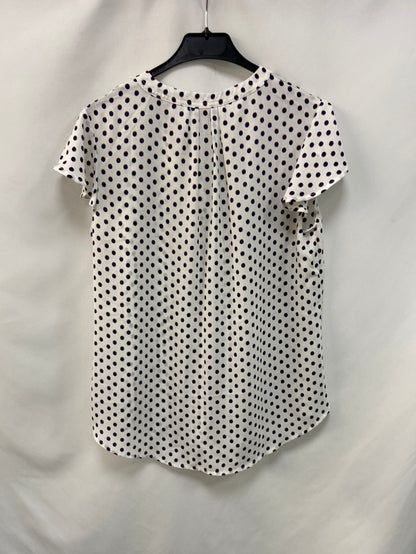 CORTEFIEL. Blusa blanca lunares T.m