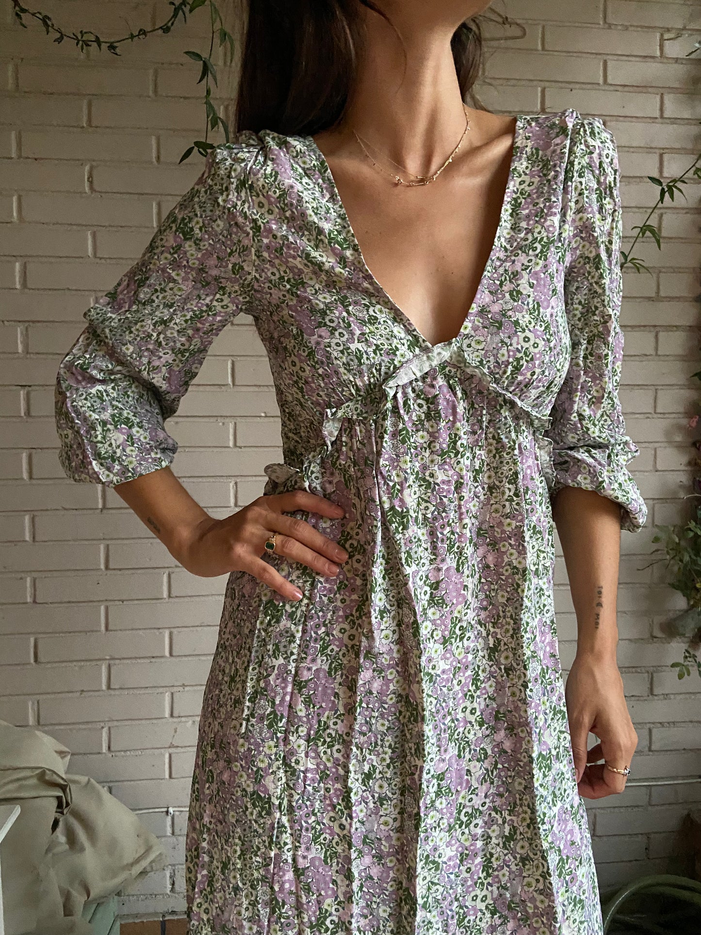 Vestido largo flores T.34/36