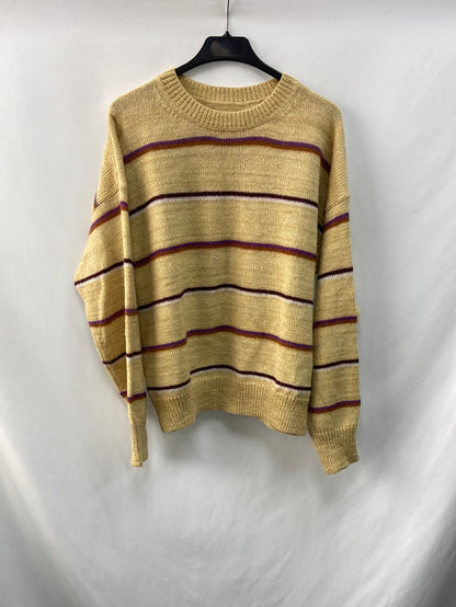 ISABEL MARAN ÉTOILE.Jersey beige rayas T.38