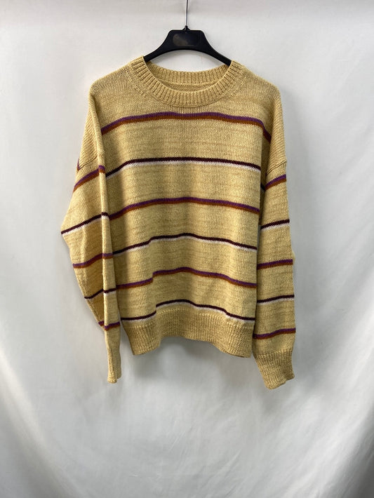 ISABEL MARAN ÉTOILE.Jersey beige rayas T.38