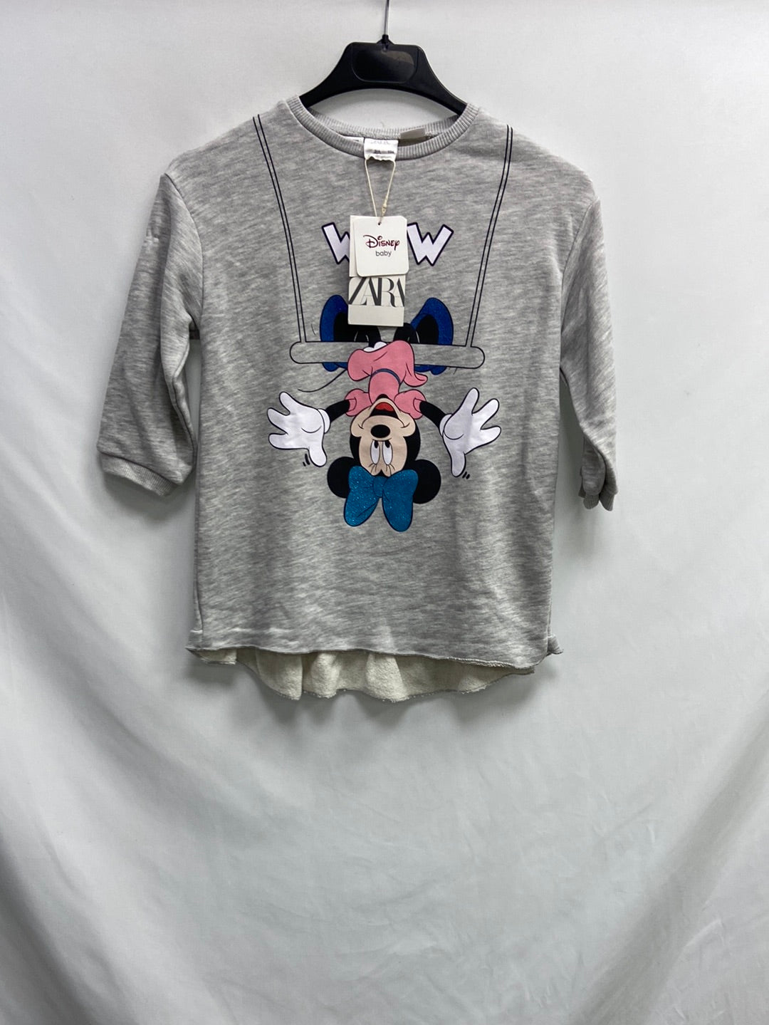 ZARA. Sudadera gris Minnie T.3/4