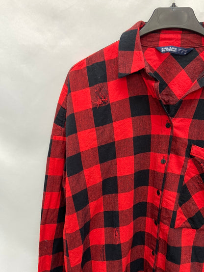 ZARA.Camisa cuadros leñador T.s