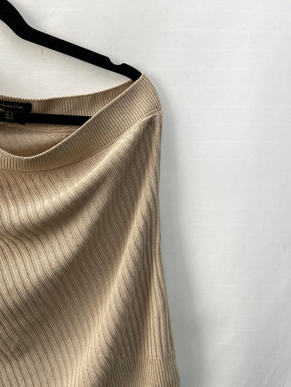 MASSIMO DUTTI. Asymmetrical beige top/sweater. T.S.