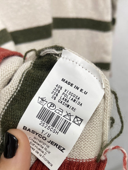 BASYCO JEREZ. Beige striped jersey Ts/m