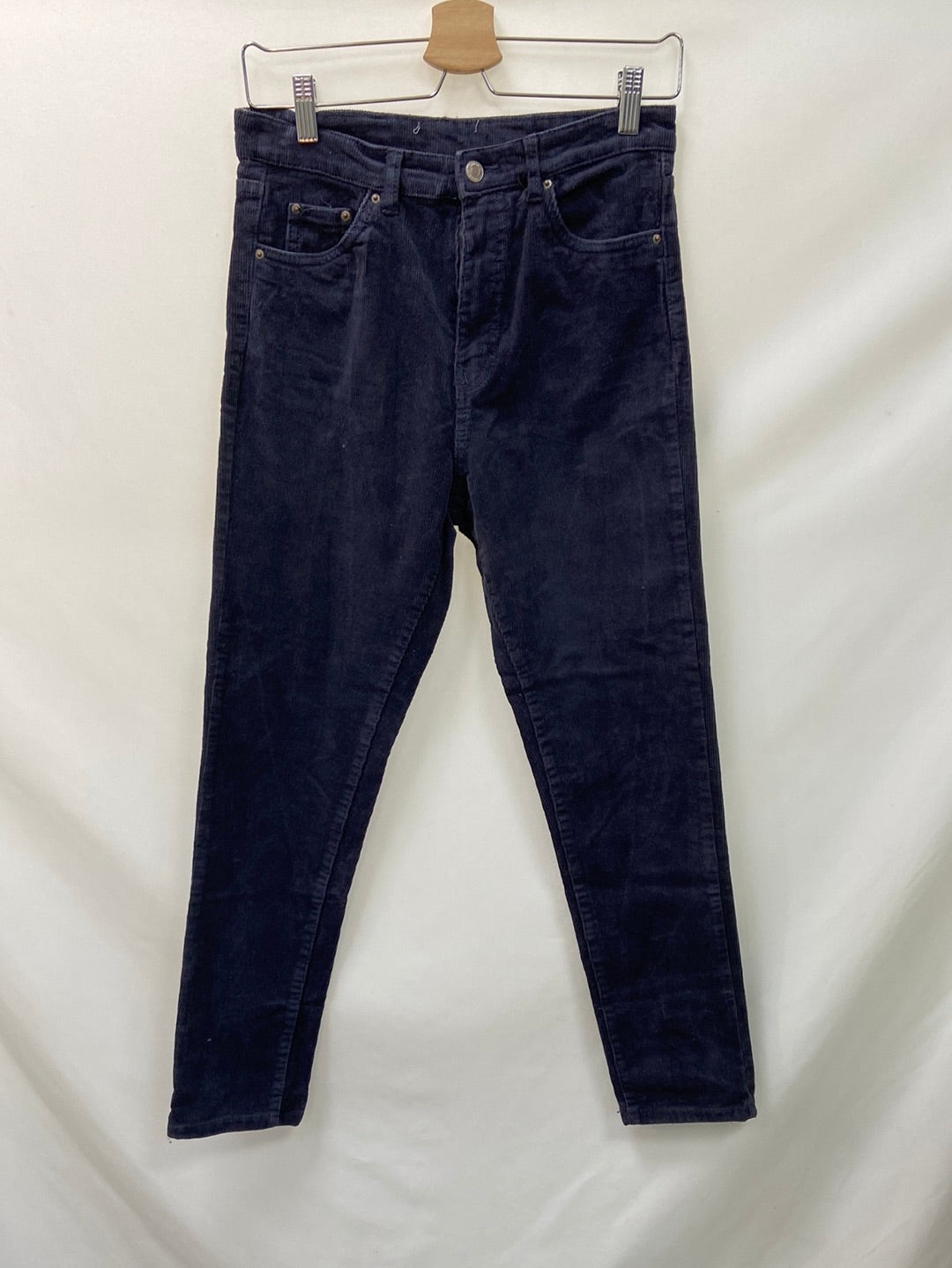 PULL&BEAR.Pantalones pana azules T.38