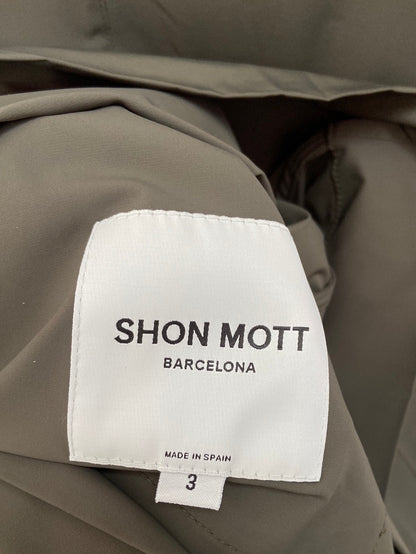 SHON MOTT.Camisa/sobrecamisa verde impermeable T.L