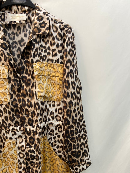 LA PRESTIC OUISTON. Long fluid silk animal print jumpsuit Ts