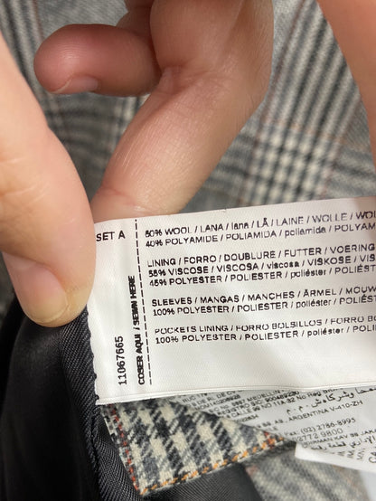 MANGO. Oversized checked blazer T.xs