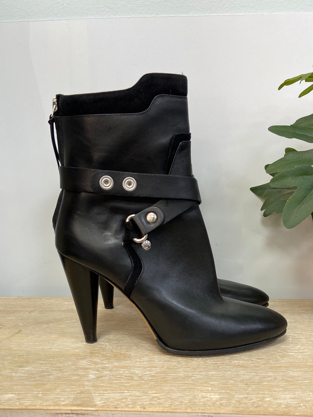 ISABEL MARANT.Botas negras doble textura T.39