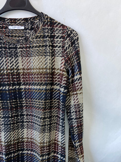 ZARA. Midi dress in earth tones