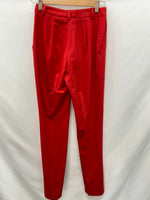 ZARA.Pantalones pinzas rojos T.36