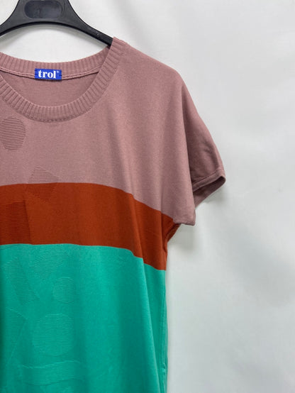 TROL. Vestido punto rayas T.m/l