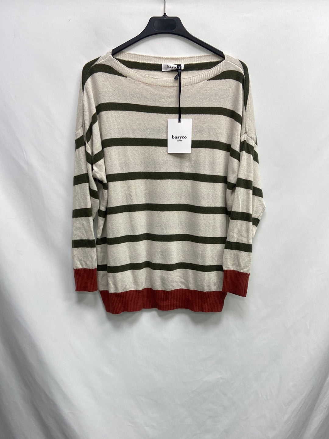 BASYCO JEREZ. Beige striped jersey Ts/m