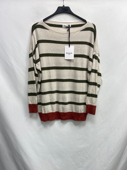 BASYCO JEREZ. Beige striped jersey Ts/m