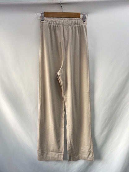 ZARA.Pantalones beiges punto T.s
