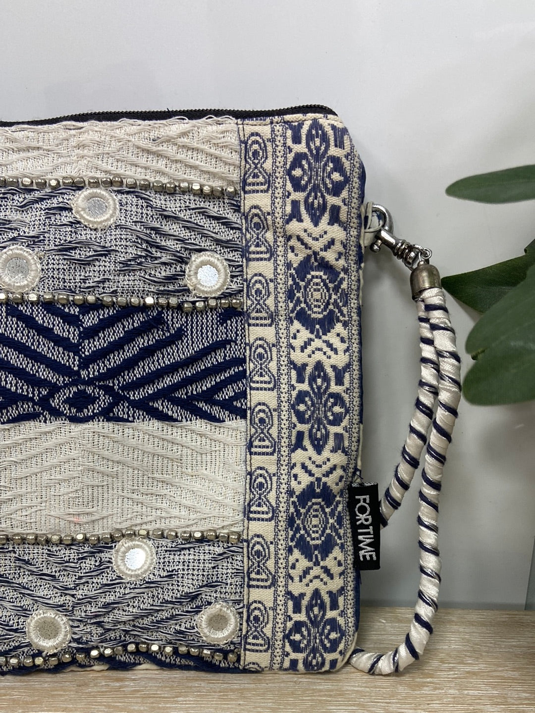 OTHER. Hippie bag with embroidered fabric and mirrors